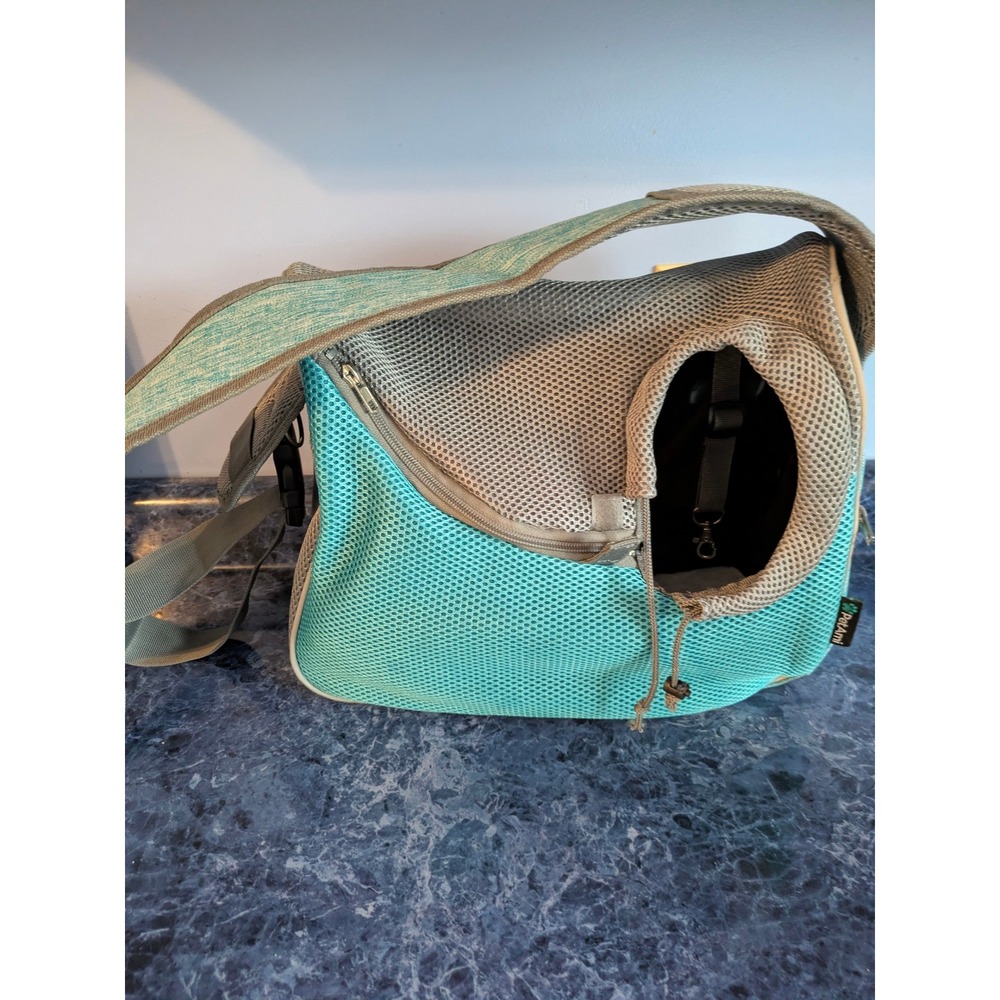 PetAmi Small Dog Sling Carrier Soft-Sided Crossbody Puppy Bag Blue Max 10 lbs